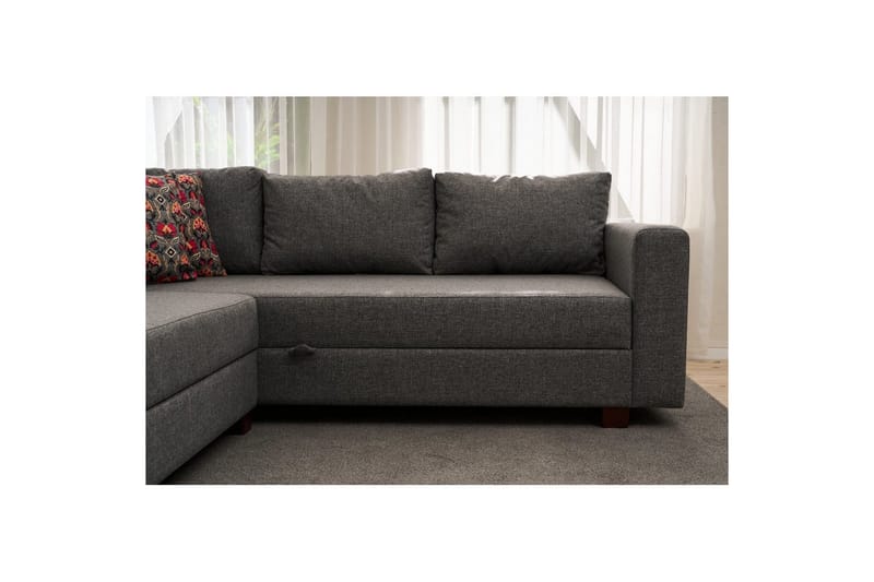 Sufian Soffa med Schäslong 4-sits - Grafitgrå - Möbler - Soffa - Bäddsoffa