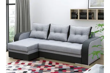 Sydney Divanbäddsoffa 238x140x88 cm LED-belysning - Grå - Möbler - Soffa - Bäddsoffa