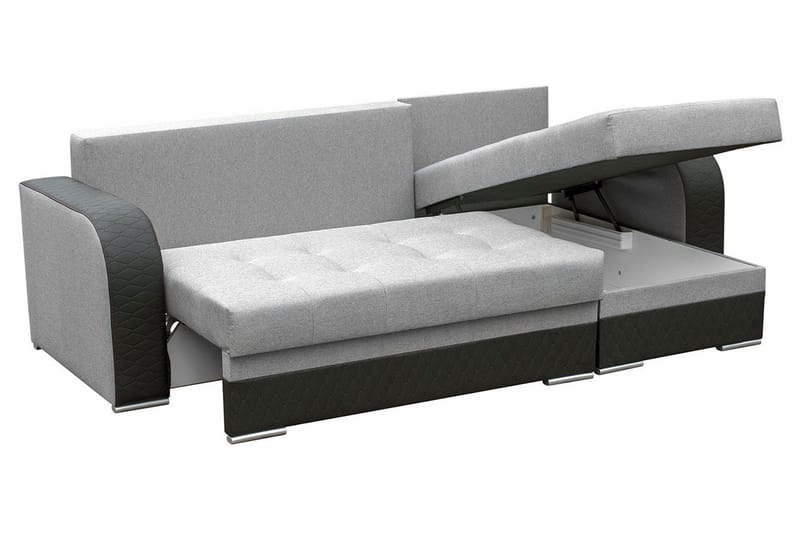 Sydney Hörnsoffa LED-belysning - Brun/Grå - Möbler - Soffa - Bäddsoffa