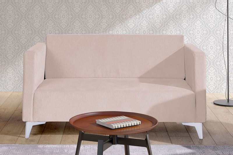 Szafir 2-sits Soffa 82x136 cm - Rosa - Bäddsoffa - Bäddsoffa 2 sits - Sammetssoffa