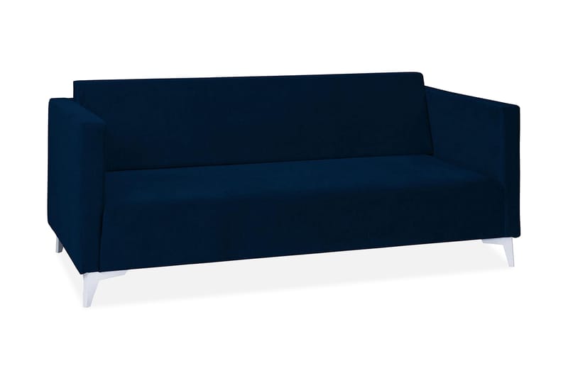 Szafir 3-sits Soffa 82x176 cm - Mörkblå - Bäddsoffa - Bäddsoffa 3 sits - Sammetssoffa