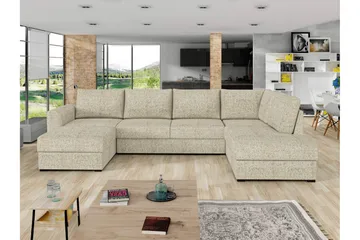 Taberk Bäddsoffa med Divan och Schäslong 4-sits - Beige - Möbler - Soffa - Bäddsoffa
