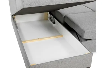 Taberk Bäddsoffa med Divan och Schäslong 4-sits - Grå - Möbler - Soffa - Bäddsoffa