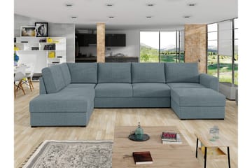 Taberk Bäddsoffa med Divan och Schäslong 4-sits - Grå - Möbler - Soffa - Bäddsoffa