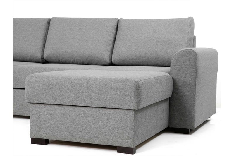 Taberk Bäddsoffa med Divan och Schäslong 4-sits i Bouclé - Grön - Möbler - Soffa - Bäddsoffa