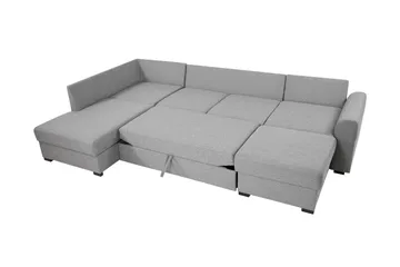 Taberk Bäddsoffa med Divan och Schäslong 4-sits i Bouclé - Rosa - Möbler - Soffa - Bäddsoffa