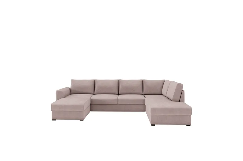 Taberk Bäddsoffa med Divan och Schäslong 4-sits - Rosa - Möbler - Soffa - Bäddsoffa