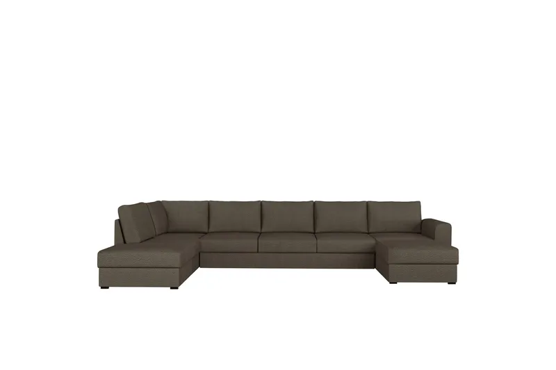Taberk Bäddsoffa med Divan och Schäslong 5-sits - Brun - Möbler - Soffa - Bäddsoffa