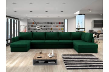 Taberk Bäddsoffa med Divan och Schäslong 5-sits - Grön - Möbler - Soffa - Bäddsoffa