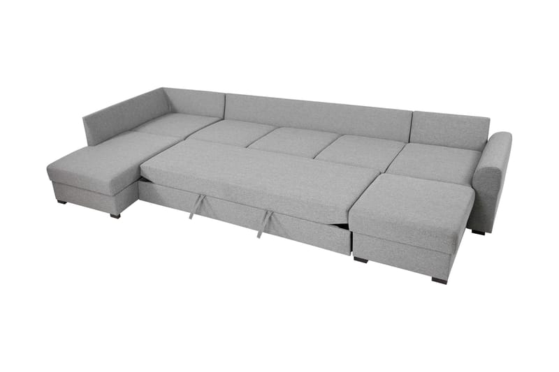 Taberk Bäddsoffa med Divan och Schäslong 5-sits i Chenille - Blå - Möbler - Soffa - Bäddsoffa