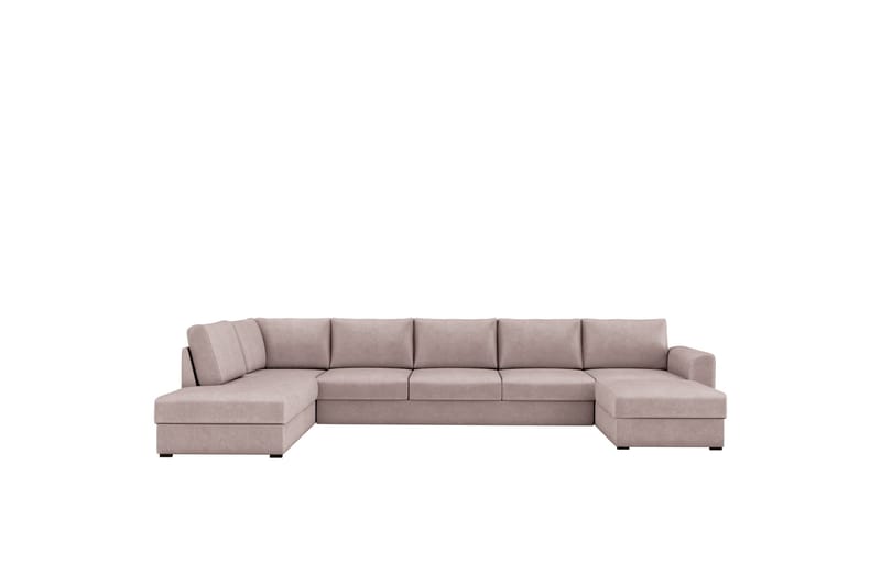 Taberk Bäddsoffa med Divan och Schäslong 5-sits - Rosa - Möbler - Soffa - Bäddsoffa