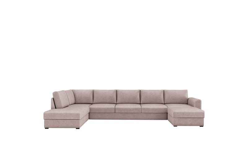 Taberk Bäddsoffa med Divan och Schäslong 5-sits - Rosa - Möbler - Soffa - Bäddsoffa