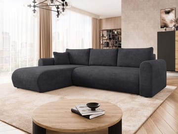 Tacon 3-sits Bäddsoffa med divan - svart - Möbler - Soffa - Bäddsoffa