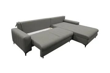Talby 3-sits Höger Bäddsoffa 135x255 cm med Förvaring i Tyg - Gråbeige - Möbler - Soffa - Bäddsoffa