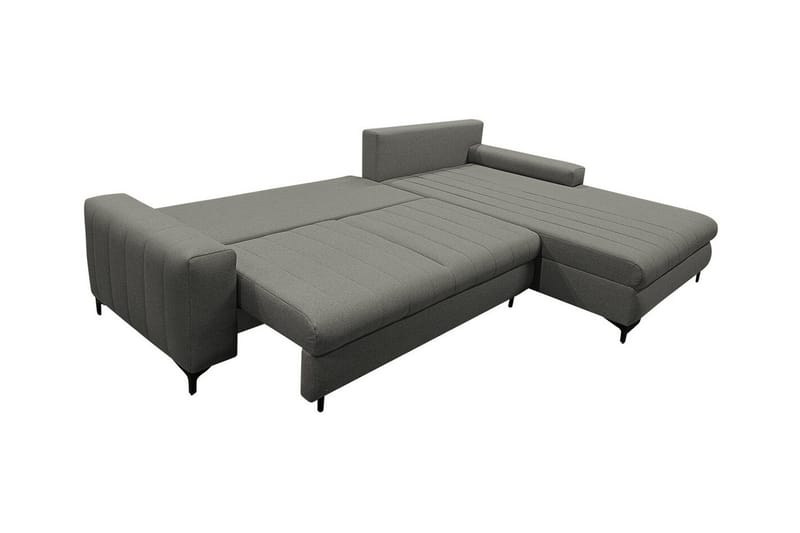 Talby 3-sits Höger Bäddsoffa 135x255 cm med Förvaring i Tyg - Gråbeige - Möbler - Soffa - Bäddsoffa