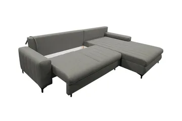 Talby 3-sits Höger Bäddsoffa med Förvaring och Kanalstoppad i Tyg - Beige - Möbler - Soffa - Bäddsoffa