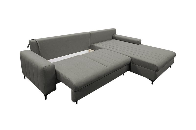 Talby 3-sits Höger Bäddsoffa med Förvaring och Kanalstoppad i Tyg - Beige - Möbler - Soffa - Bäddsoffa
