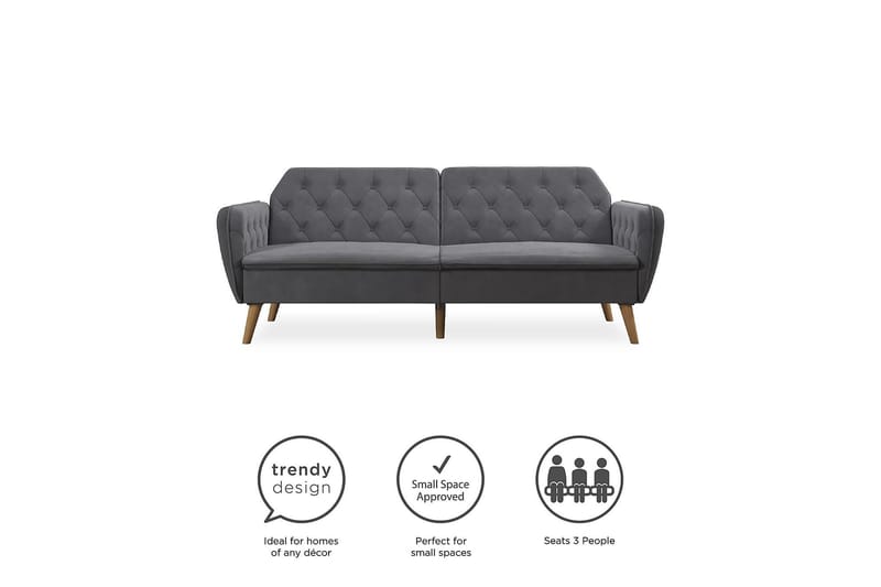 Tallulah 2-sits Bäddsoffa Grå - Novogratz - Möbler - Soffa - Bäddsoffa