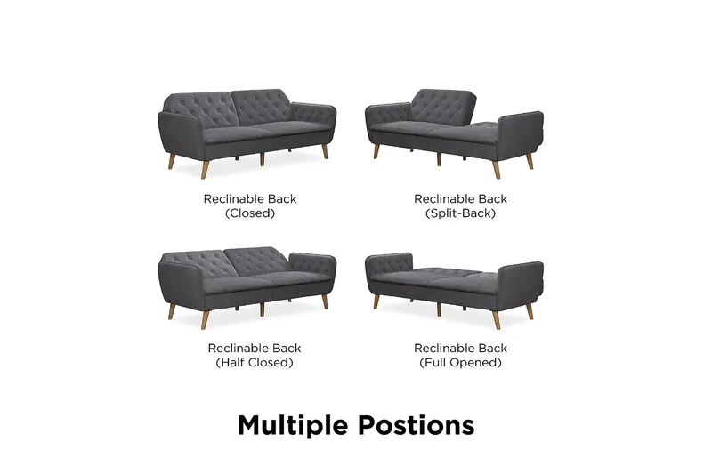 Tallulah 2-sits Bäddsoffa Grå - Novogratz - Möbler - Soffa - Bäddsoffa