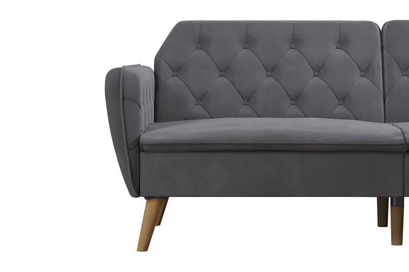 Tallulah 2-sits Bäddsoffa Grå - Novogratz - Möbler - Soffa - Bäddsoffa