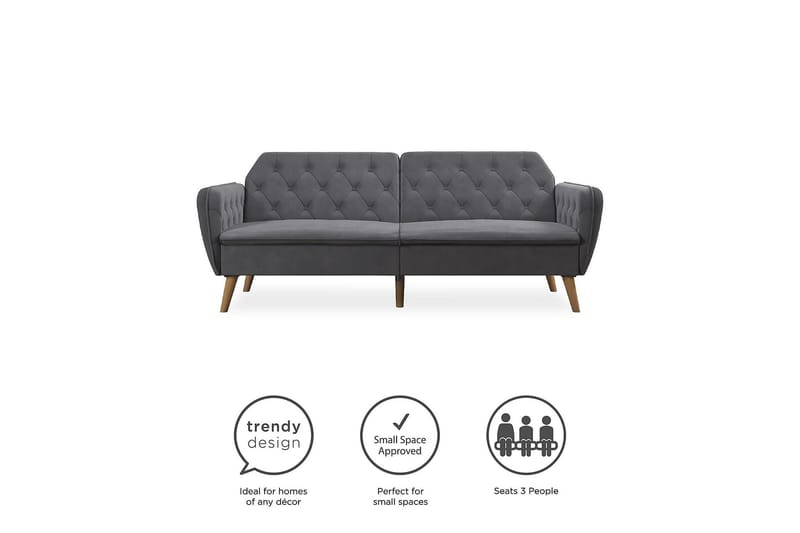 Tallulah 2-sits Bäddsoffa Grå - Novogratz - Möbler - Soffa - Bäddsoffa