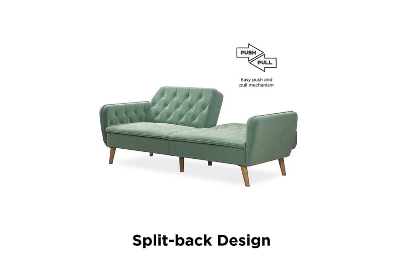 Tallulah 2-sits Bäddsoffa Sammet/Ljusgrön - Novogratz - Möbler - Soffa - Bäddsoffa