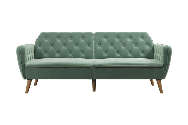 Tallulah 2-sits Bäddsoffa Sammet/Ljusgrön, Novogratz