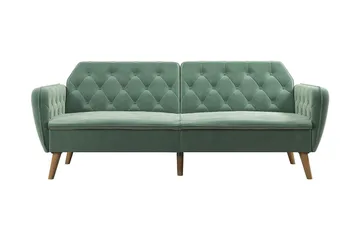 Tallulah 2-sits Bäddsoffa Sammet/Ljusgrön - Novogratz - Möbler - Soffa - Bäddsoffa
