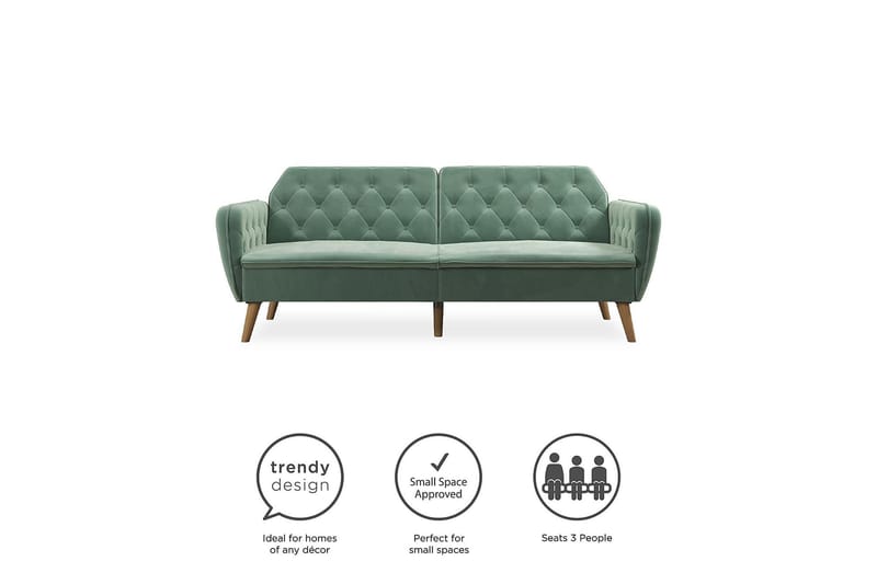 Tallulah 2-sits Bäddsoffa Sammet/Ljusgrön - Novogratz - Möbler - Soffa - Bäddsoffa