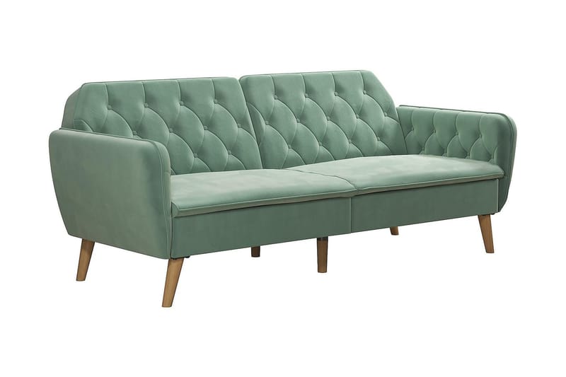 Tallulah 2-sits Bäddsoffa Sammet/Ljusgrön - Novogratz - Möbler - Soffa - Bäddsoffa