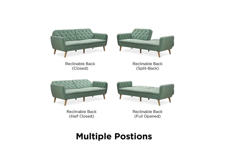 Tallulah 2-sits Bäddsoffa Sammet/Ljusgrön - Novogratz - Möbler - Soffa - Bäddsoffa