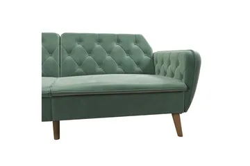 Tallulah 2-sits Bäddsoffa Sammet/Ljusgrön - Novogratz - Möbler - Soffa - Bäddsoffa