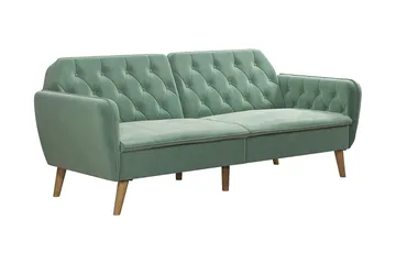 Tallulah 2-sits Bäddsoffa Sammet/Ljusgrön - Novogratz - Möbler - Soffa - Bäddsoffa