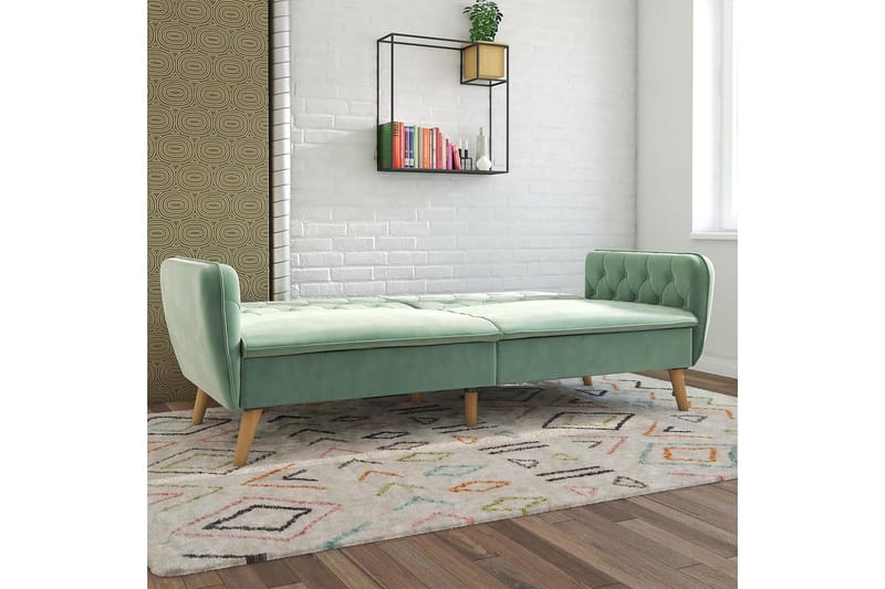 Tallulah 2-sits Bäddsoffa Sammet/Ljusgrön - Novogratz - Möbler - Soffa - Bäddsoffa