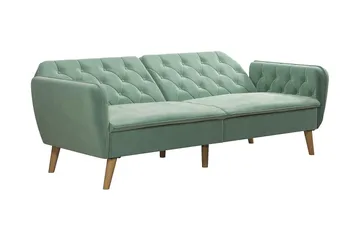 Tallulah 2-sits Bäddsoffa Sammet/Ljusgrön - Novogratz - Möbler - Soffa - Bäddsoffa