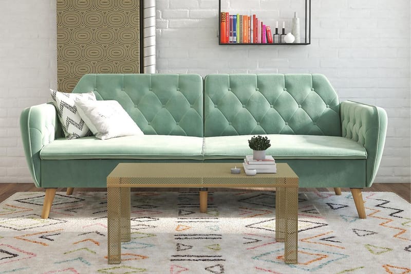 Tallulah 2-sits Bäddsoffa Sammet/Ljusgrön - Novogratz - Möbler - Soffa - Bäddsoffa