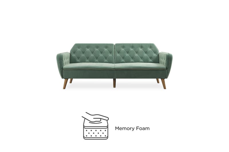 Tallulah 2-sits Bäddsoffa Sammet/Ljusgrön - Novogratz - Möbler - Soffa - Bäddsoffa