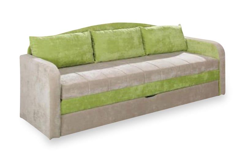 Tenus Bäddsoffa 208x76x86 cm - Beige/Grön - Bäddsoffa - Bäddsoffa 3 sits