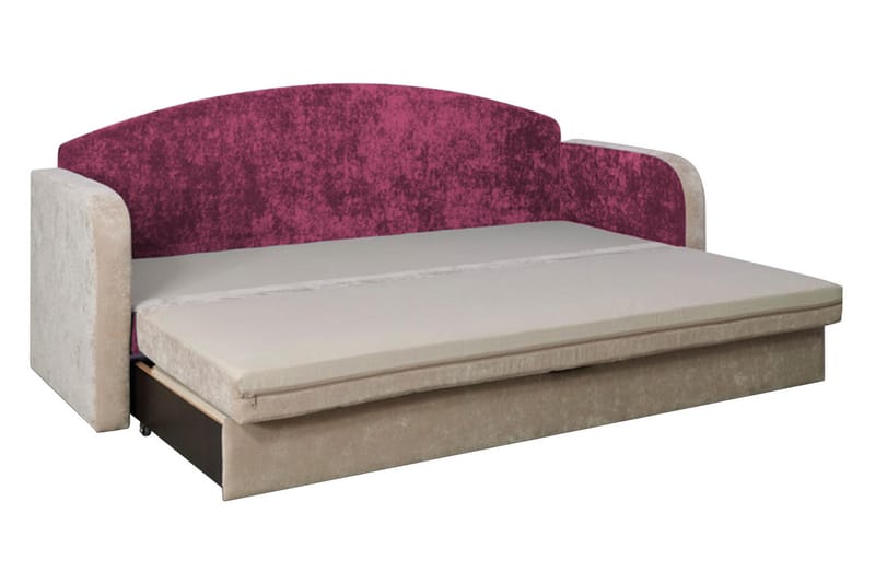 Tenus Bäddsoffa 208x76x86 cm - Rosa - Bäddsoffa - Bäddsoffa 3 sits