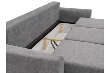 Terros 3-sits Rektangulär Bäddsoffa 147x205 cm med Förvaring i Tyg - Vit - Möbler - Soffa - Bäddsoffa