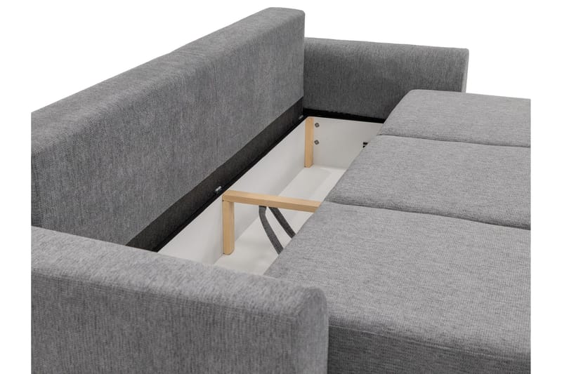 Terros 3-sits Rektangulär Bäddsoffa 147x205 cm med Förvaring i Tyg - Vit - Möbler - Soffa - Bäddsoffa