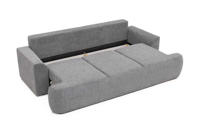 Terros 3-sits Rektangulär Bäddsoffa 147x205 cm med Förvaring i Tyg - Vit - Möbler - Soffa - Bäddsoffa