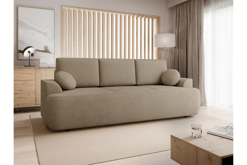 Terros Bäddsoffa 3-sits - Brun - Möbler - Soffa - Bäddsoffa