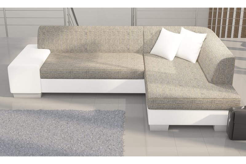 Tietaz Bäddsoffa med Divan - Grå/Svart - Möbler - Soffa - Bäddsoffa