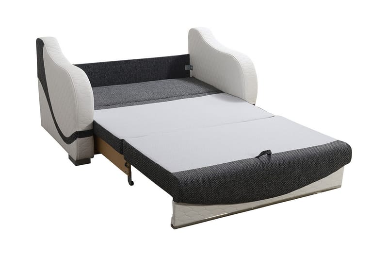 Tina 2-sits Framåtbäddad Bäddsoffa 117x193 cm med Förvaring i Tyg - Brun - Möbler - Soffa - Bäddsoffa