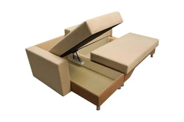 Tom Divanbäddsoffa 215x133x72 cm - Beige/Brun/Vit - Möbler - Soffa - Bäddsoffa