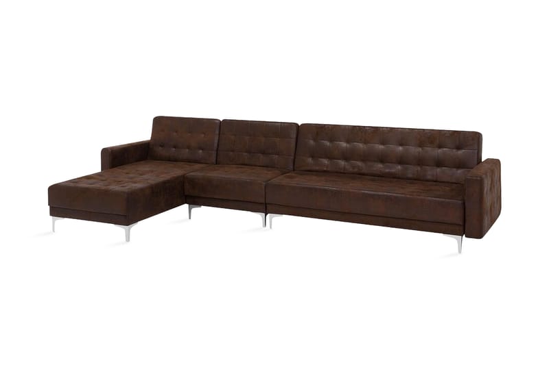 Toomey Hörnbäddsoffa Large Höger Konstläder - Brun - Möbler - Soffa - Bäddsoffa