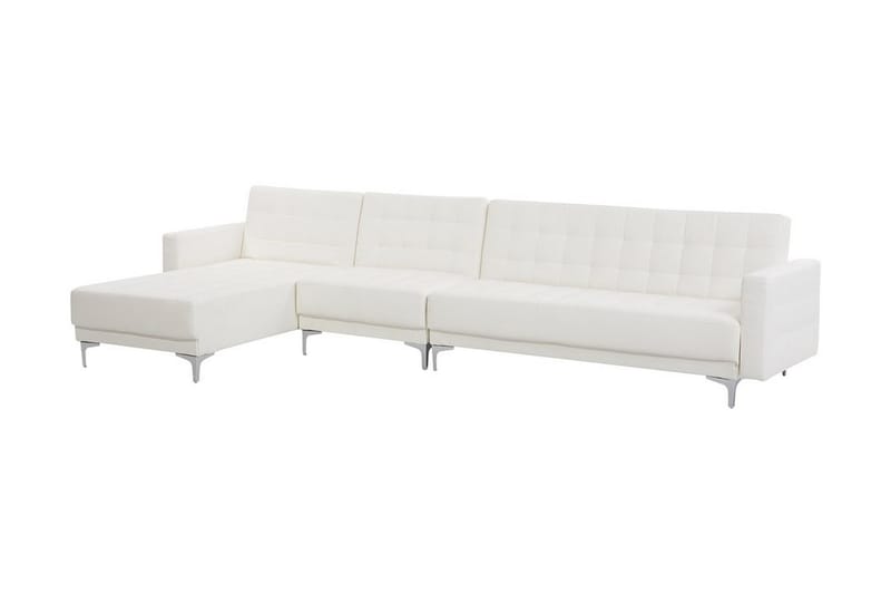 Toomey Hörnbäddsoffa Large Höger Konstläder - Vit - Möbler - Soffa - Bäddsoffa
