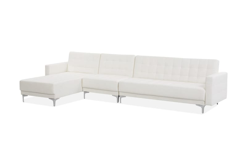 Toomey Hörnbäddsoffa Large Höger Konstläder - Vit - Möbler - Soffa - Bäddsoffa
