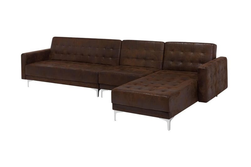 Toomey Hörnbäddsoffa Large Vänster Konstläder - Brun - Möbler - Soffa - Bäddsoffa